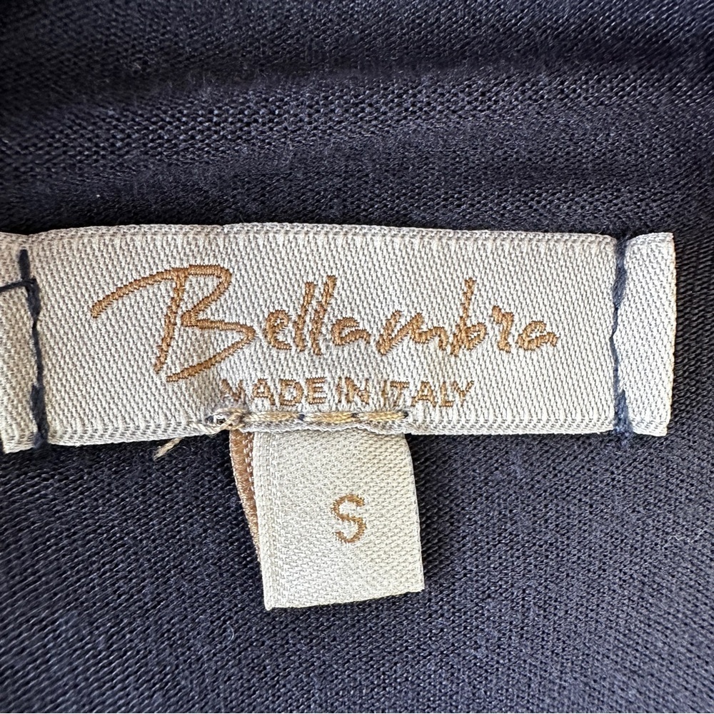 Bellambia Italy Asymmetrical Blue Blouse with Flowing Design, silk - Picture 9 of 11